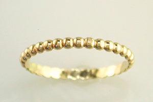 Toe Ring: Beaded Design in Gold