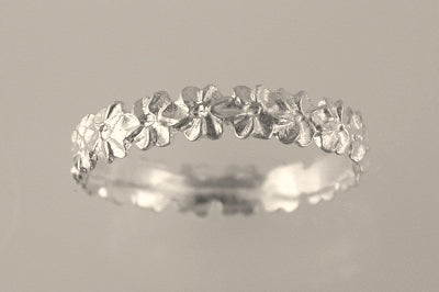Toe Ring: Plumeria Design in Sterling Silver